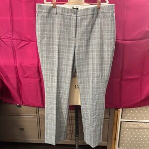 LOFT Plus Gray Checkered Trousers